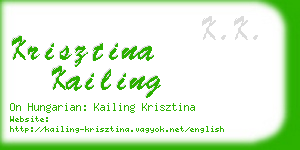 krisztina kailing business card